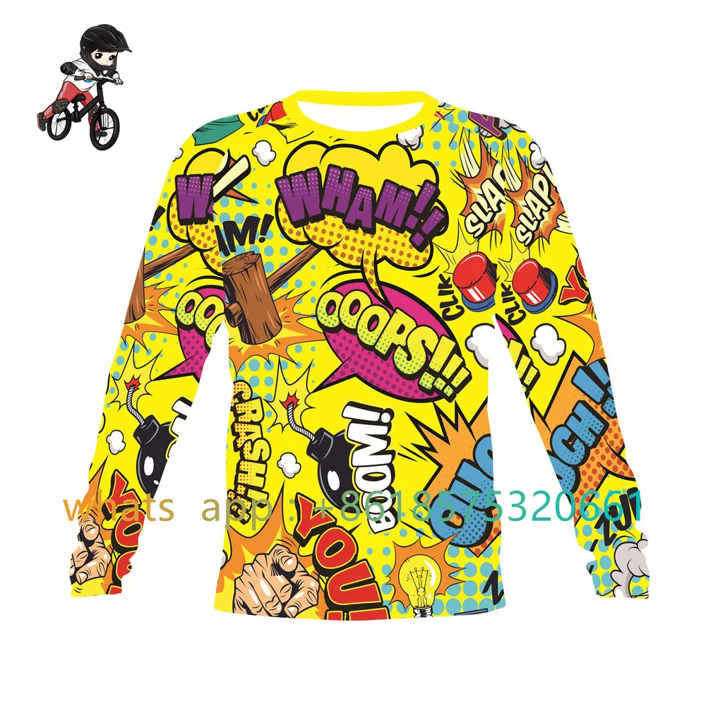 Kids Downhill Jerseys Ciclismo Mtb Offroad Dh Motorcycle Jersey Quick-dry T-shirts Bmx Bike Clothes For Children Ciclismo