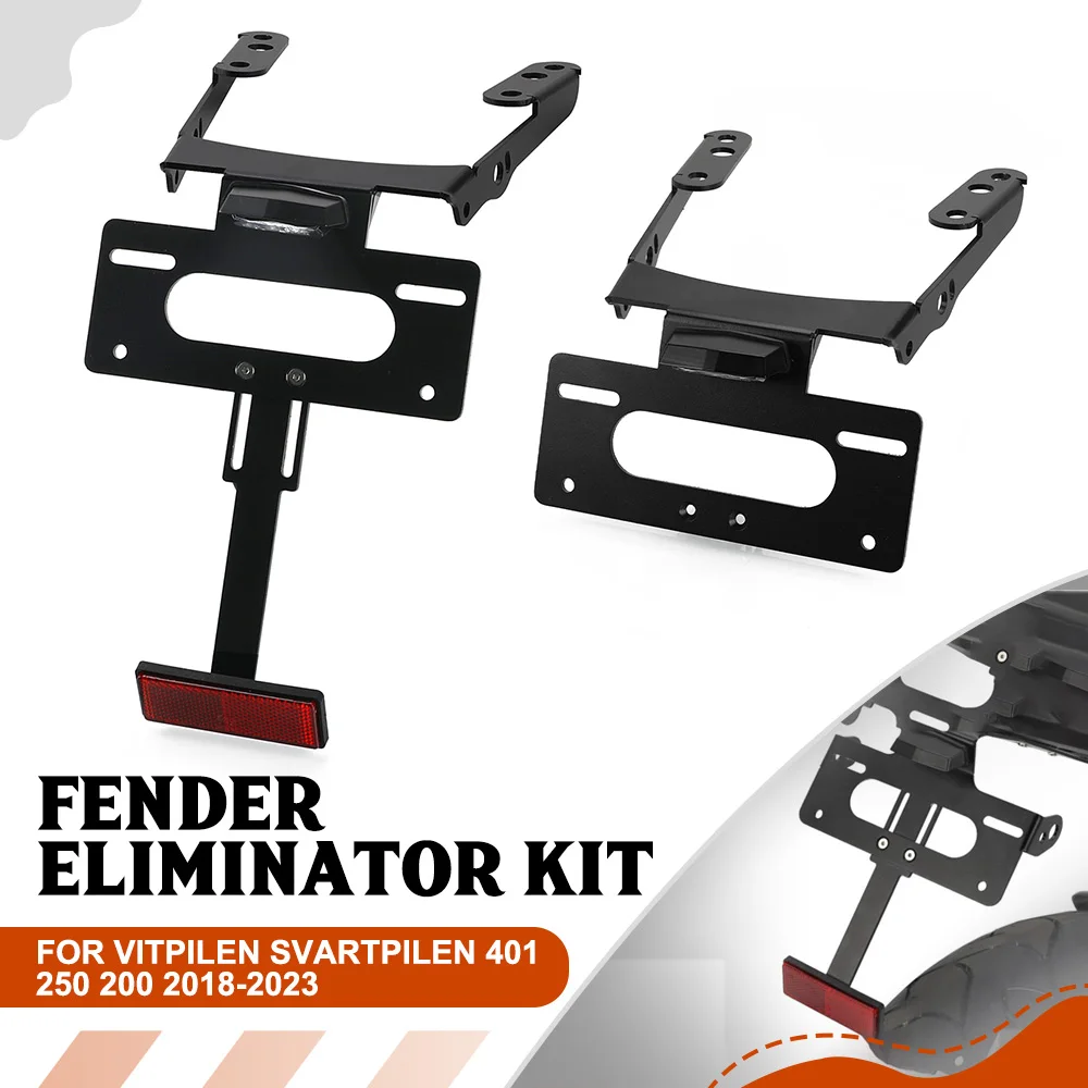 

License Plate Holder Bracket Rear Tail Tidy Fender Eliminator For Husqvarna VitPilen SvartPilen 401 250 200 2018-2023 Motorcycle