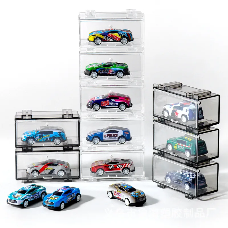 1pc Storage Display Case for Hot Wheels,Matchbox,1/64 Display Case,Stackable Toy Car Collection Display Box for Car Model Toys