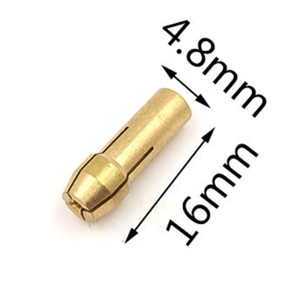 10 pçs mini broca pinça mandril 0.63x0.19in haste de bronze mandris adaptador para dremel ferramenta rotativa acessórios da ferramenta elétrica pinça