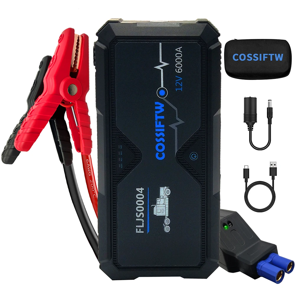 

6000A Car Jump Starter 22000mAh Power Bank Portable Charger Booster 12V Auto Starting Device Emergency Battery Starter 2024