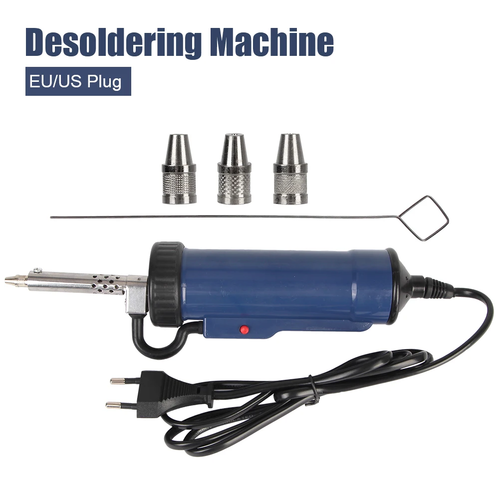 Tin Sucker Remove Pump Portable with 3 Suction Nozzle Vacuum Soldering New Desoldering Machine Electric Solder ADT03 Automatic