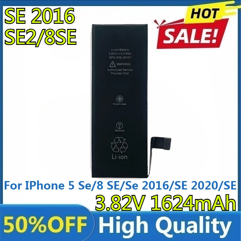 New High Quality Replacement Bateria for IPhone 5 Se/8 SE/Se 2016/SE 2020/SE for Mobile Phone Battery