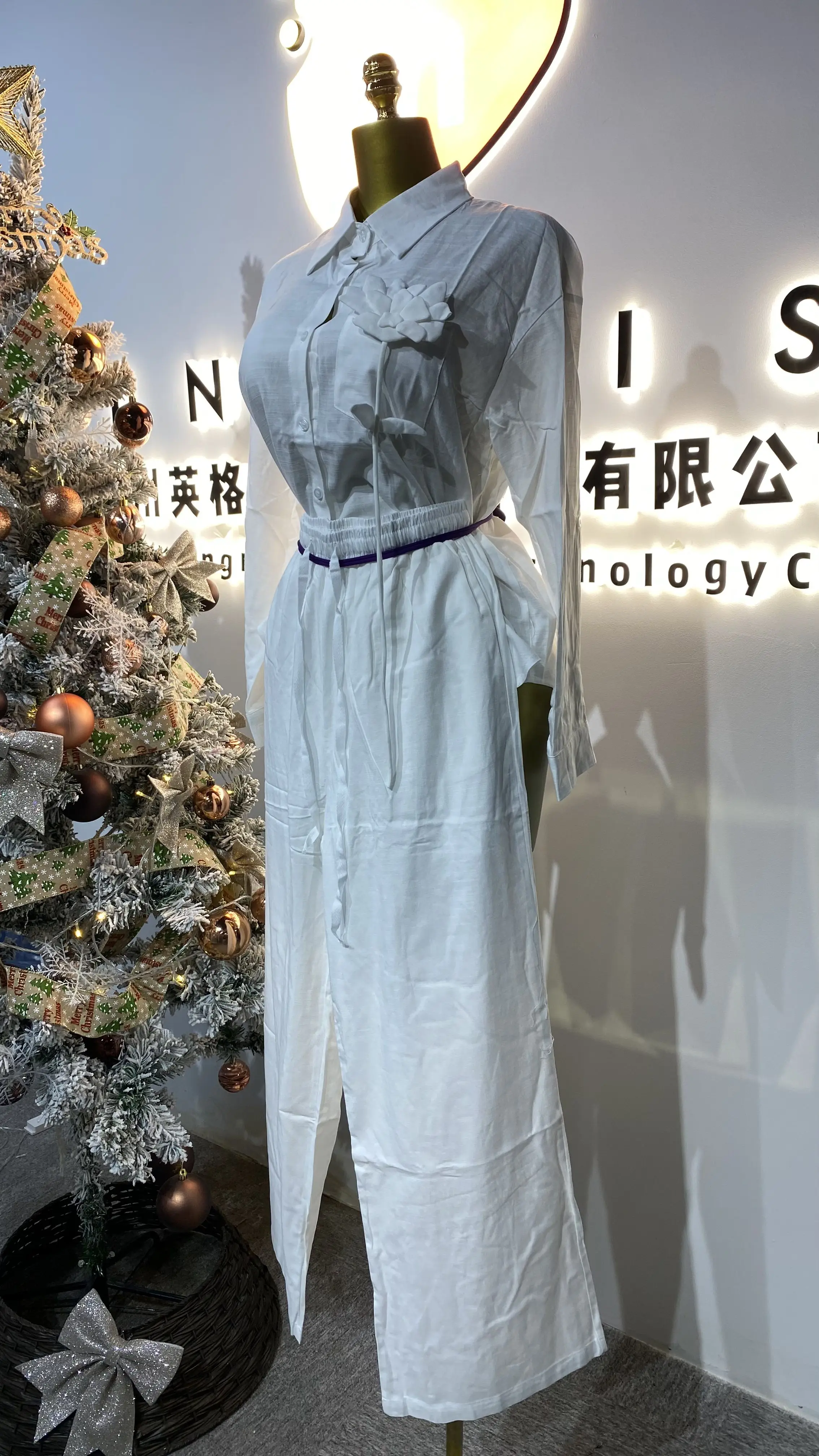 Vestido camisero de alta calidad para primavera y verano, nuevo estilo, solapa de un solo pecho, cintura imperio, informal, elegante, Party-GZMM232