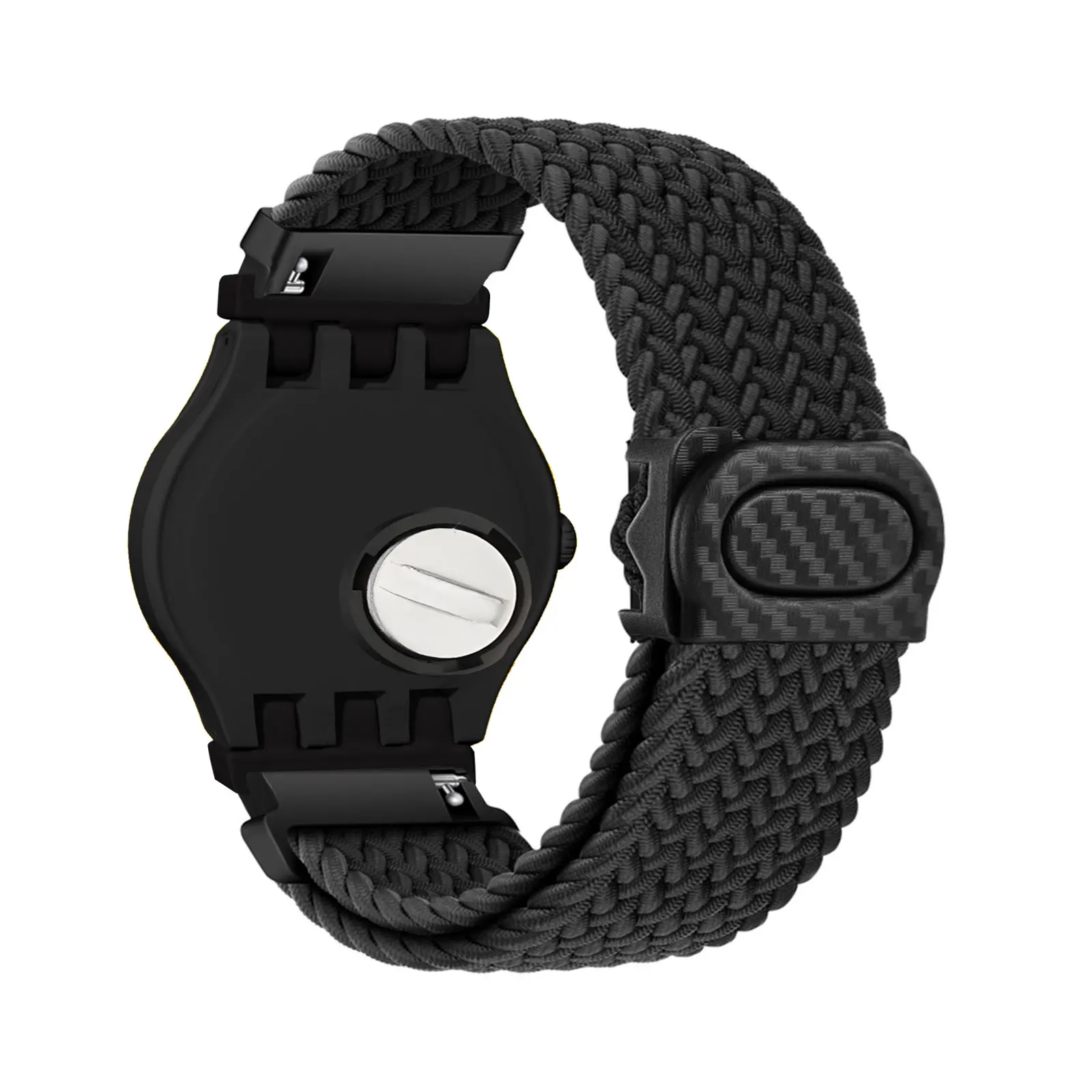 

Elastic Nylon Bands for swatch 19mm Band, Plastic Buckle Adjustable Nylon Strap