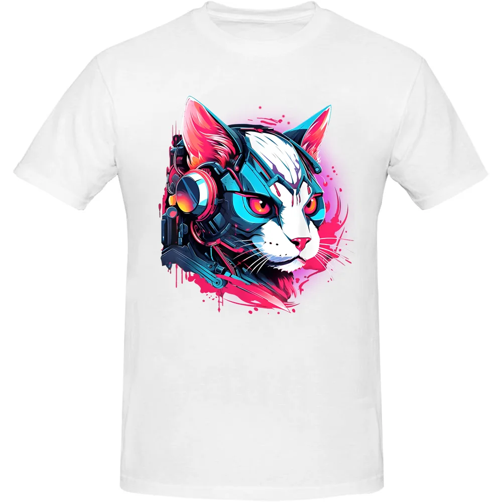 Cyborg Cyberpunk Cat Cybernetic Cat Men Women Kids T-Shirt