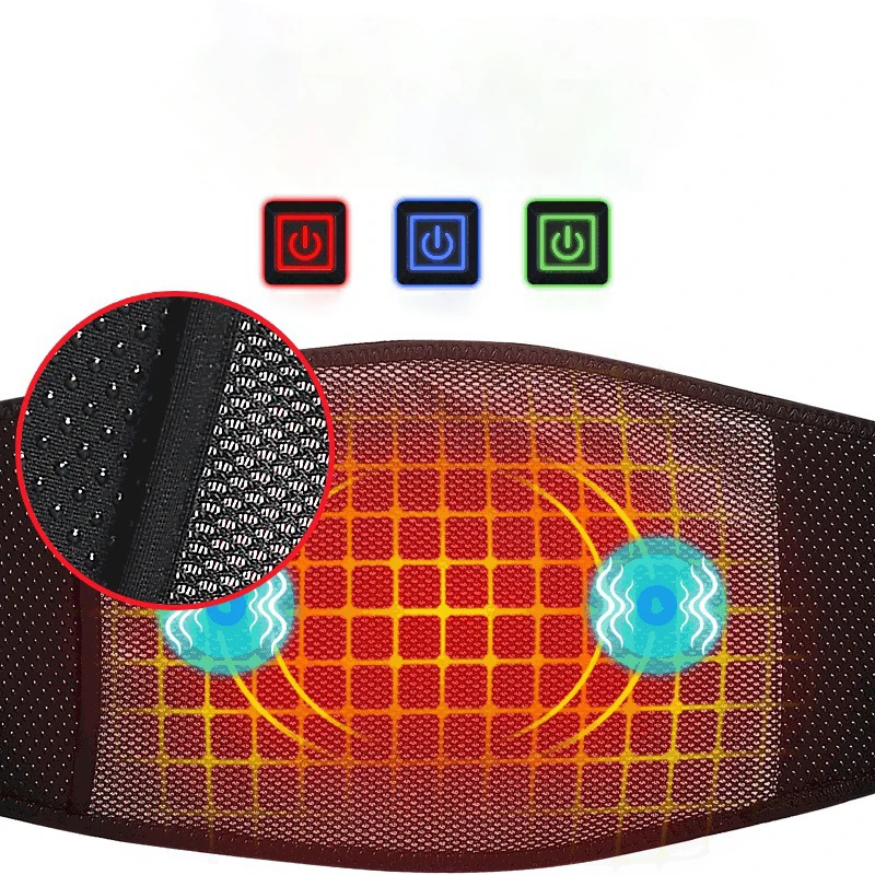 USB Вибрирующая заряжаемая Подогреваемая ремень для массажа для мужчин и женщин из полыни графеновой физиотерапии