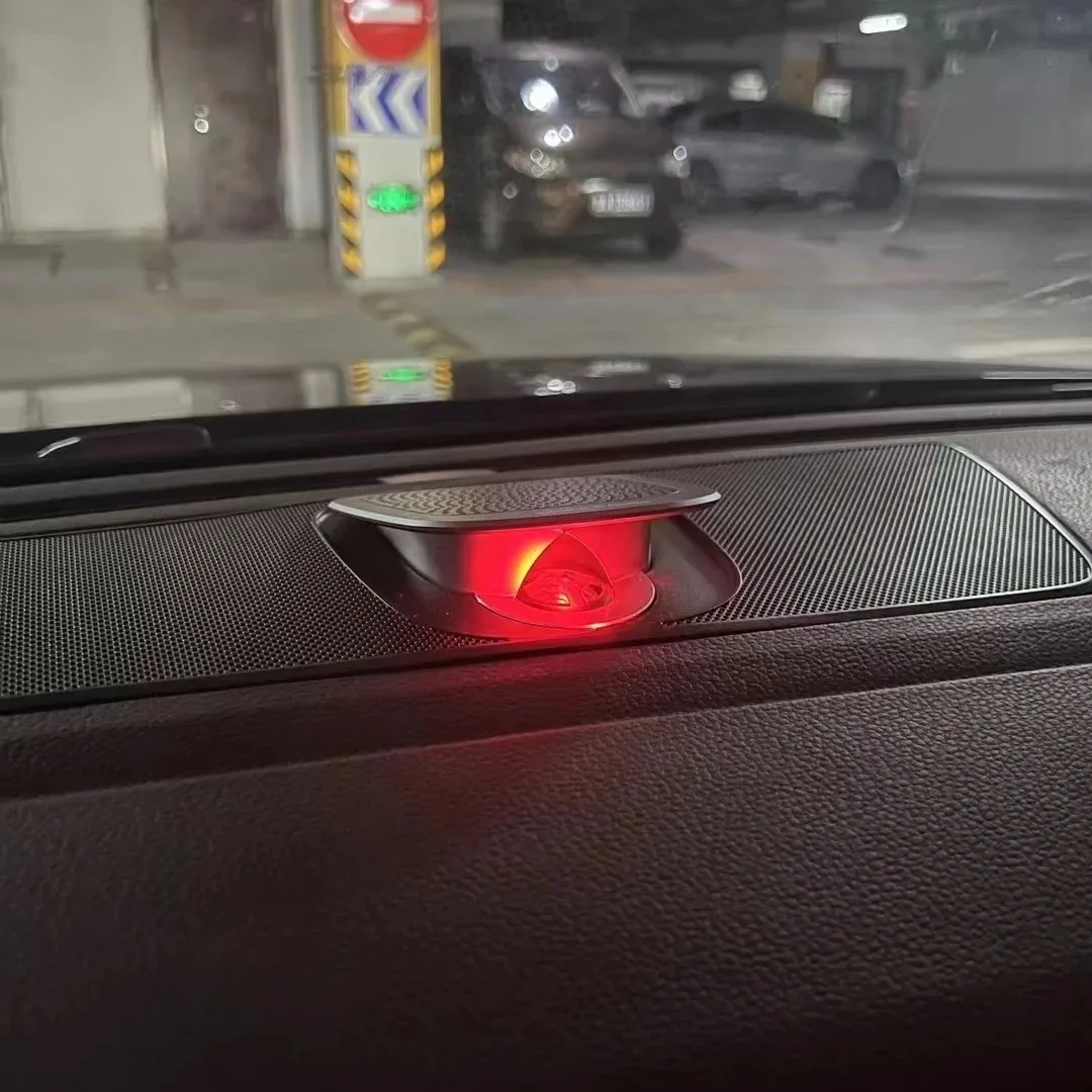 VW 폭스 바겐 MagotanCC Tiguan Tayron 트위터 자동차 오디오 LED 주변 조명 키트 용 자동 센터 대시 보드 리프팅 스피커