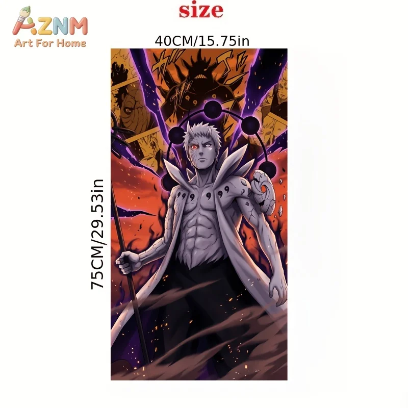 AZNM Naruto Uchiha Obito Sage of Six Paths Canvas Wall Art Anime Print Poster Unframed Home Decor