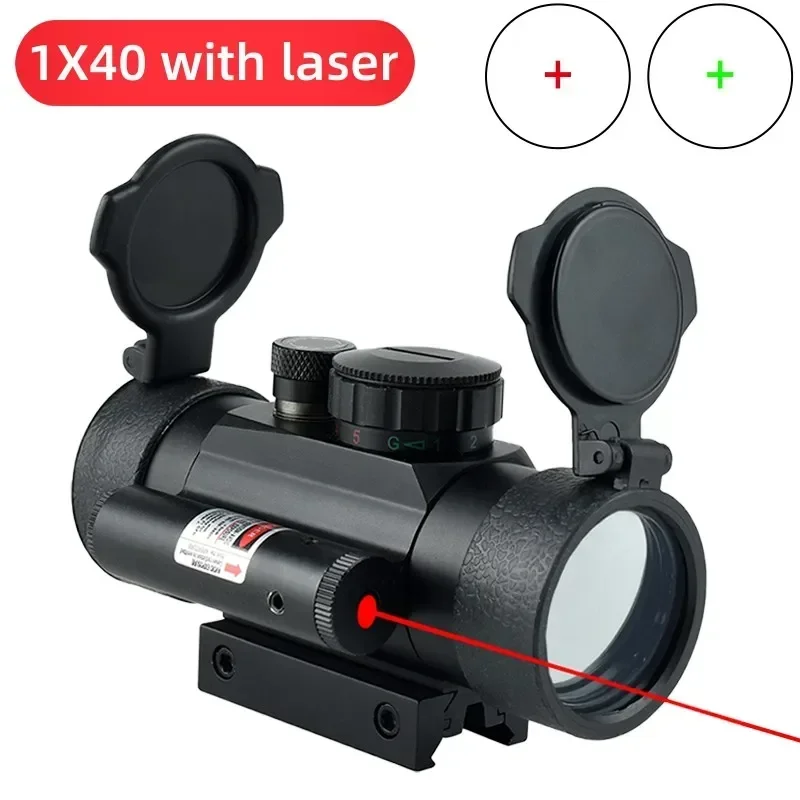 Red Dot Sight avec lunette laser, chasse, tir, airsoft, lunette de visée DulRifle, tous les jours, lex, optique, accessoire de lunette de visée, 1x40