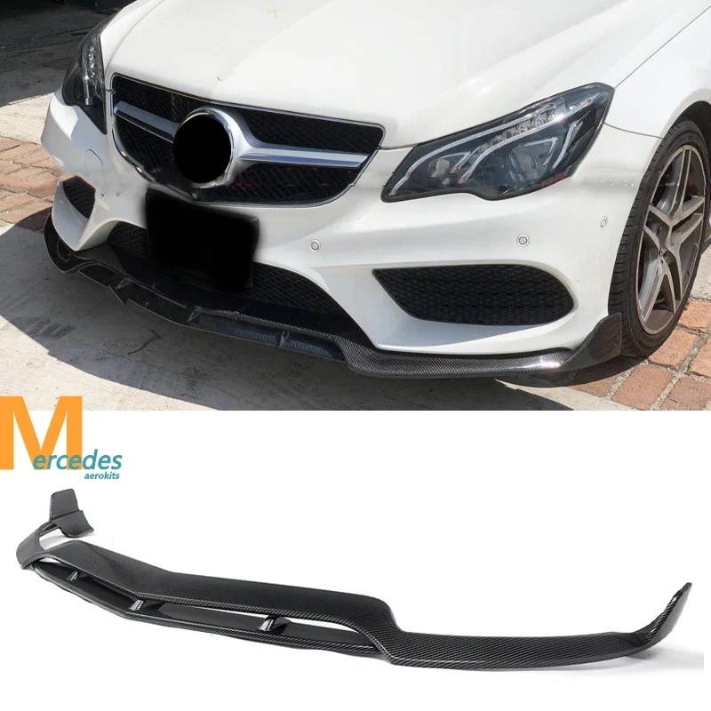 Carbon Fiber Style Front Bumper Lip For Mercedes W207 2DR Coupe E250 E350 14-16