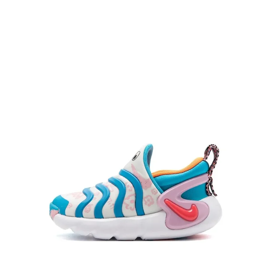 Nike Dynamo GO LILS BT chaussures basses résistantes à l'abrasion bleu et blanc Nourrissons et jeunes enfants
