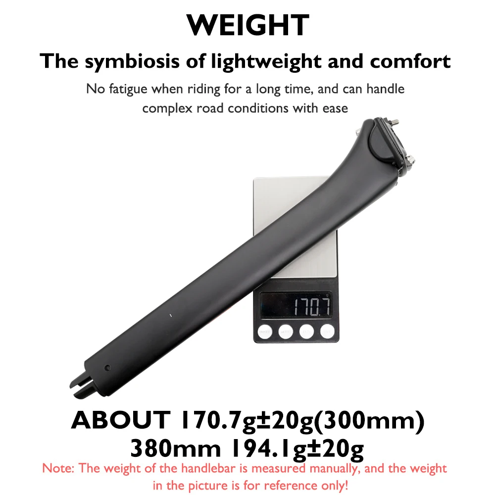 ODINZEUS For Tarmac SL8 Carbon Fiber Seatpost, Aero Road Bike Seatpost, 15mm Offset, 300/380mm, Compatible with SL8 Frames view 5