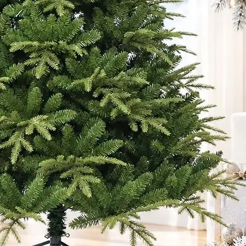 Artificial Christmas Tree PE+PVC Encryption Green Christmas Tree 120cm-180cm with Warm LED Light Home Christmas Party Decoration
