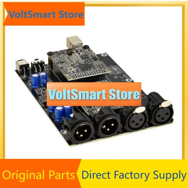 VoltSUSB_BAL_22A Sound Card, Capture Card XMOS 2 Channel Recording Playback Indicator Measurement ES9018 ES9822