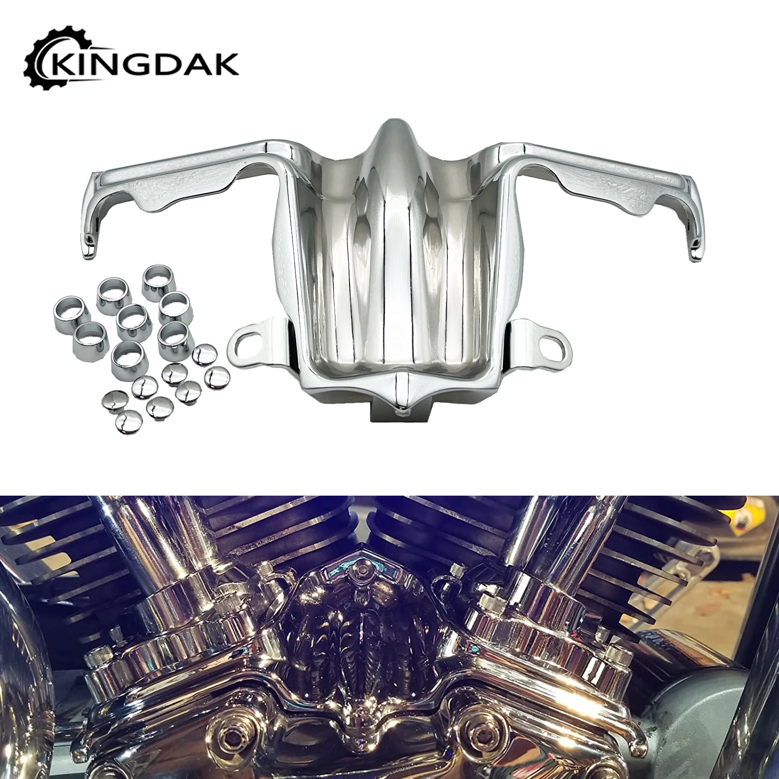 Chrome Motorcycle Tappet Lifter Block Accent Trim Cover For Harley Twin Cam 00-17 Touring Electra Glide Dyna Fat Bob Breakout