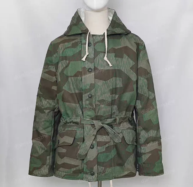 

German Oak Camouflage Winter Cotton Jacket Split Pea Coat