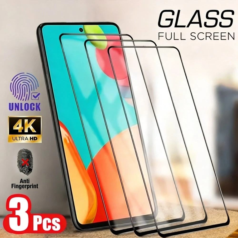 

Защитная пленка для экрана Samsung Galaxy A57 A56 A55 A53 A37 A35, 3 шт., закаленное стекло для Samsung A05 A15 A16 A17 A25 A26