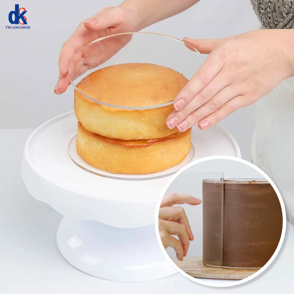 

4 6 8 10inch Round Acrylic Cake Discs Topper Reusable Baking Insert Boards Disk Base for Cakes Trimming Decorating Supplies