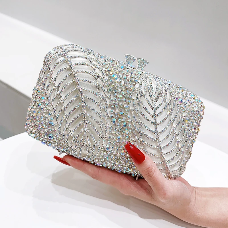 Shiny Rhinestone Evening Bag, Luxury Bling-Bling Clutch Purse, Women\'s Dress Handbag For Wedding Party Prom Banquet - Perfect fo