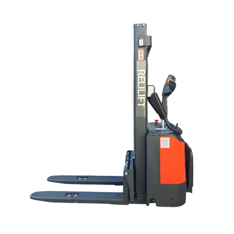 

1.5 Ton Manual Electric Stacker Forklift with Lithium-Ion Battery Two-Stage Mast 3 Meters Lifting Height Straddle Forks