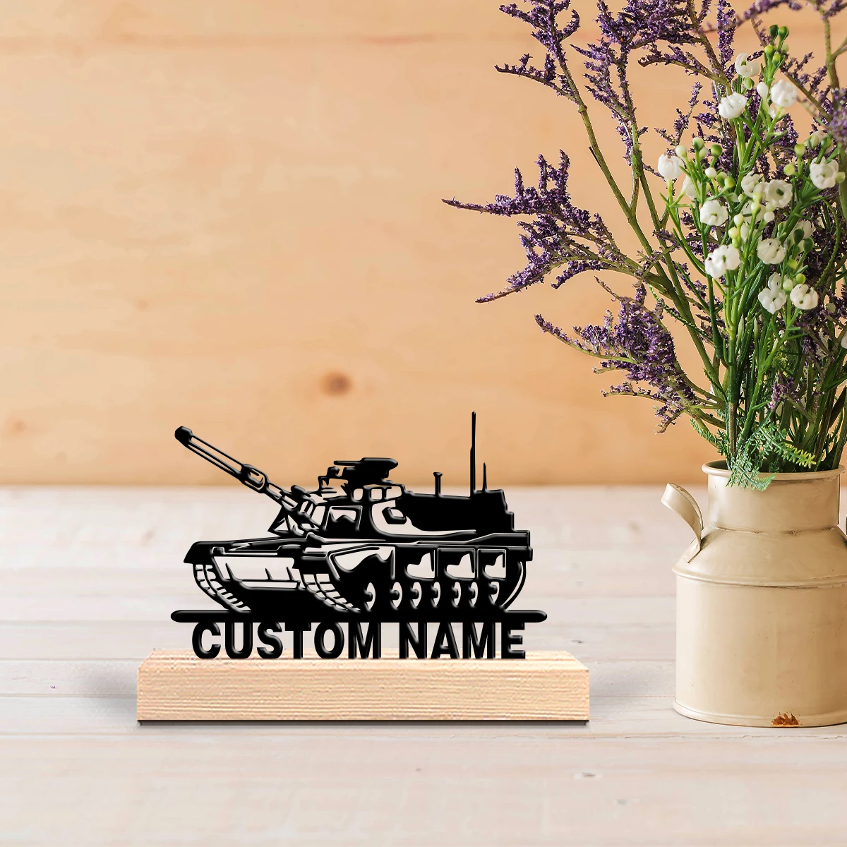 1pc Custom Exercising Women Metal Statue Tabletop Decor with Wooden Base Ideal for Campers Hikers And Nature Enthusiasts