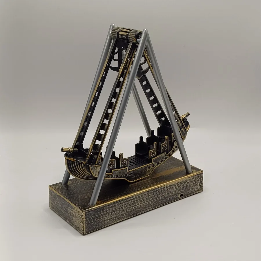 Pirate Ship Perpetual Motive Desktop Model Rotating Magnetic Swinging Device Pendulum Creative Office Pendulum Gift