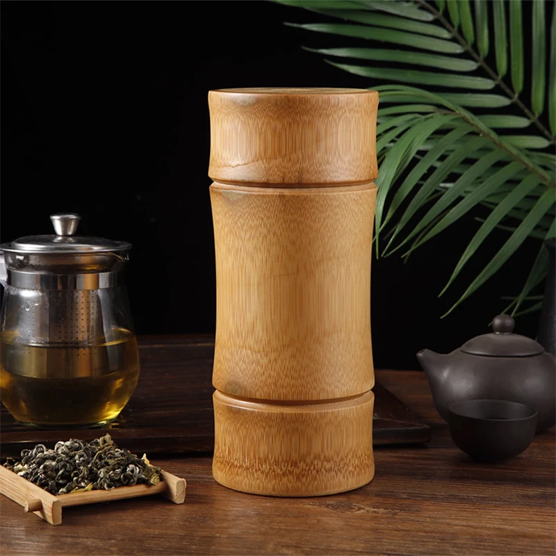 Natürliche Bambus Lebensmittel Lagerung Box Tee Nuss Gewürz Lagerung Box Tee Kanister Umweltfreundliche Organizer Jar Küche Container – Detail 7