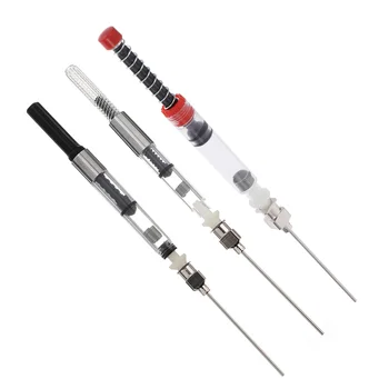 Convertisseur de stylo à plume, absorbeur croisé d'encre, Kit de nettoyage de remplissage pour étudiant, seringue, 3 pièces