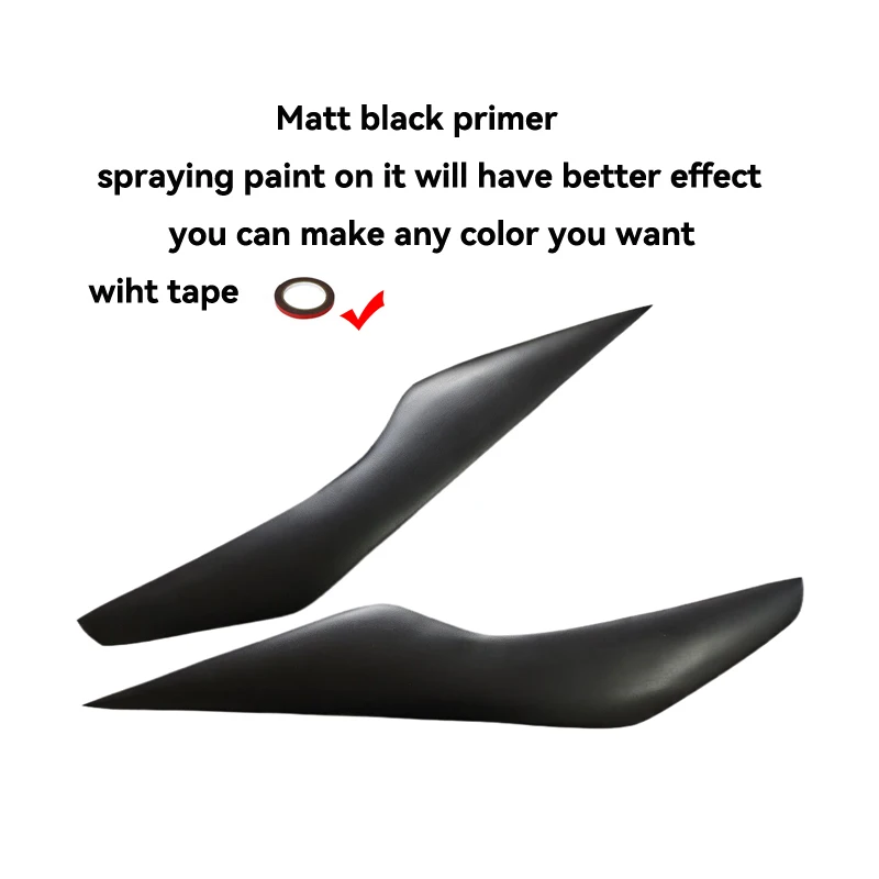 Carbon Fiber Headlight Decorative Covers Eyelid for Ford Focus 2009 - 2011 MK2 Fiber Glass Primer Car Front Lamp Eyebrow Sticker
