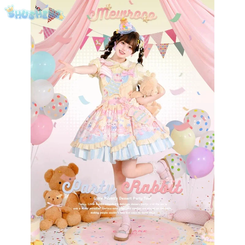 

Party Bunny Reco Lolita Dress Original Lovely Daily Cosplay Costume Cos Game Anime Party Uniform Hallowen Play Role