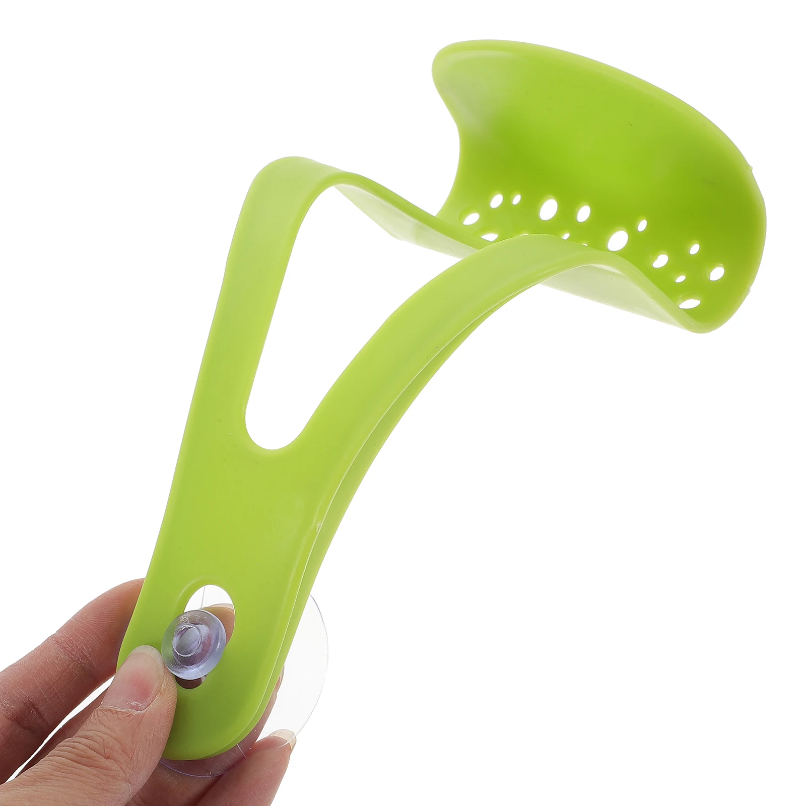 

Suction Cup Kitchen Sponge Holder for Drain Basket Hollow Design Bacteria Resistant Reusable Smooth Walls Easy