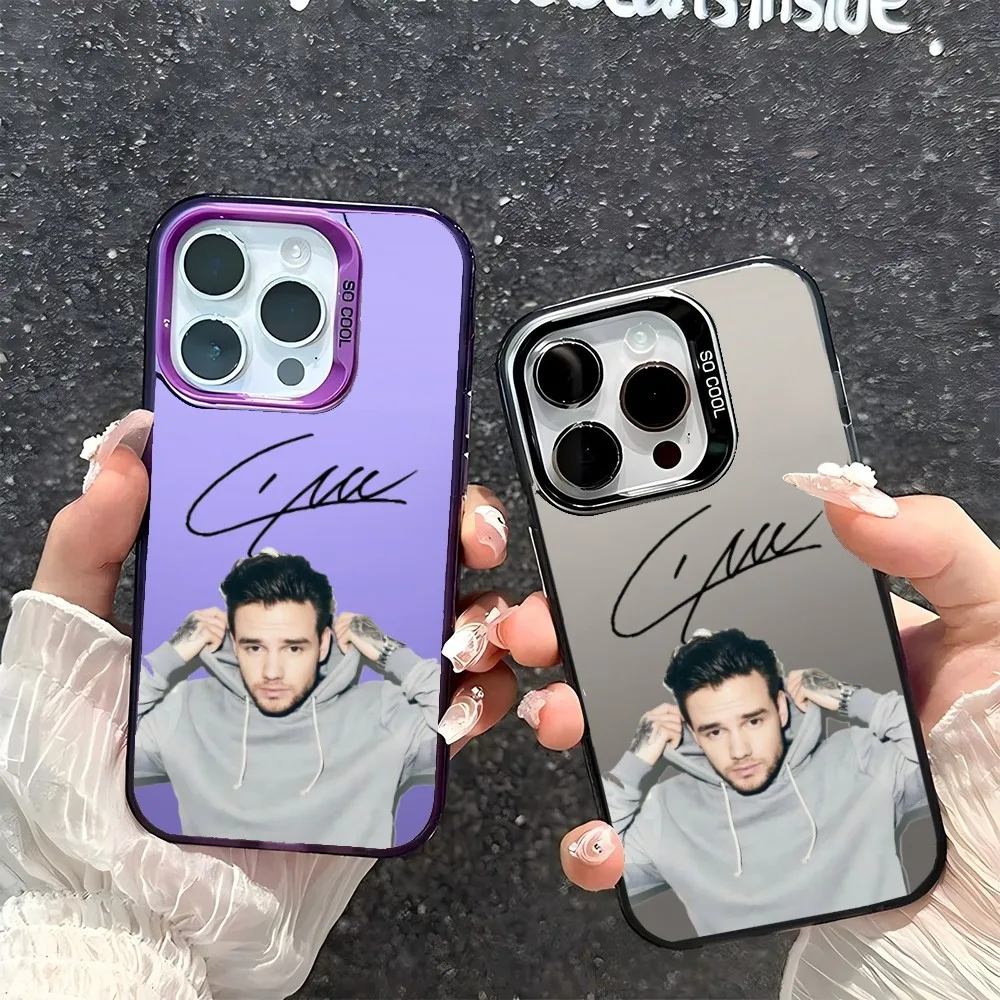 Singer L-liam Payne Phone Case IMD Color Silver Shell For IPhone 16 15 14 13 12 11 Pro Max Plus