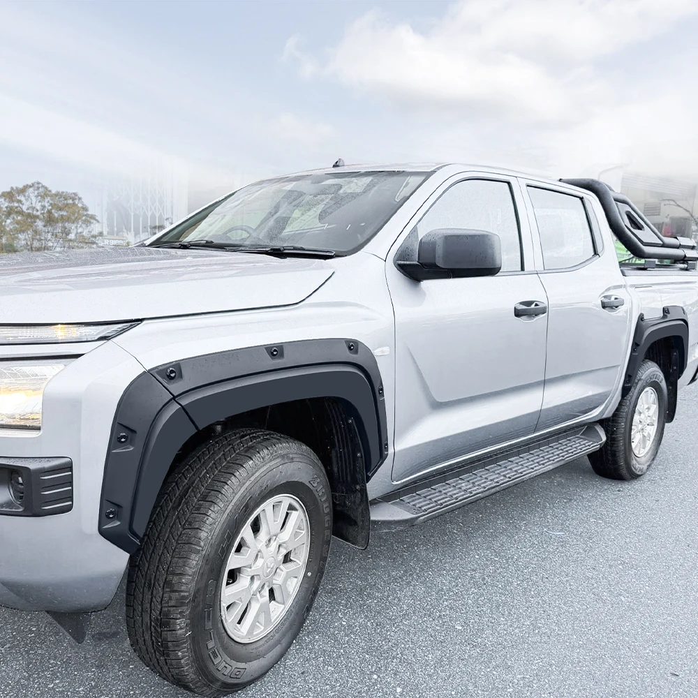 

7'' Widen Fender Flares Wheel Arch For Mitsubishi Triton 2024 2025 L200 MV Pocket Riveted Modified Car Accessories Double Cabin