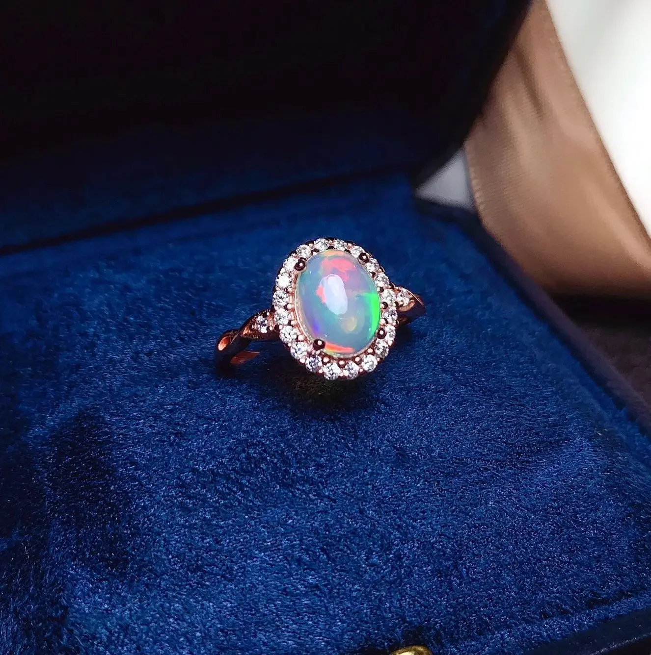 100% Natural White Opal Ring for Daily Wear 5mm*7mm Opal Silver Ring Fashion 925 Silver Opal Jewelry