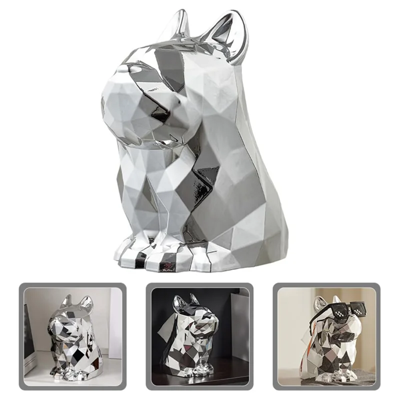 A97Z غطاء علبة المناديل الفرنسية البلدغ على شكل موزع مناديل الوجه غطاء ورقي للحمام غرفة المعيشة دائم سهلة الاستخدام