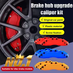 Car Brake Wheel Upgrade Caliper Cover Car Aluminum Brake Caliper Protector Cover 3D Aluminum Car Styling Metal Caliper Cover Kit