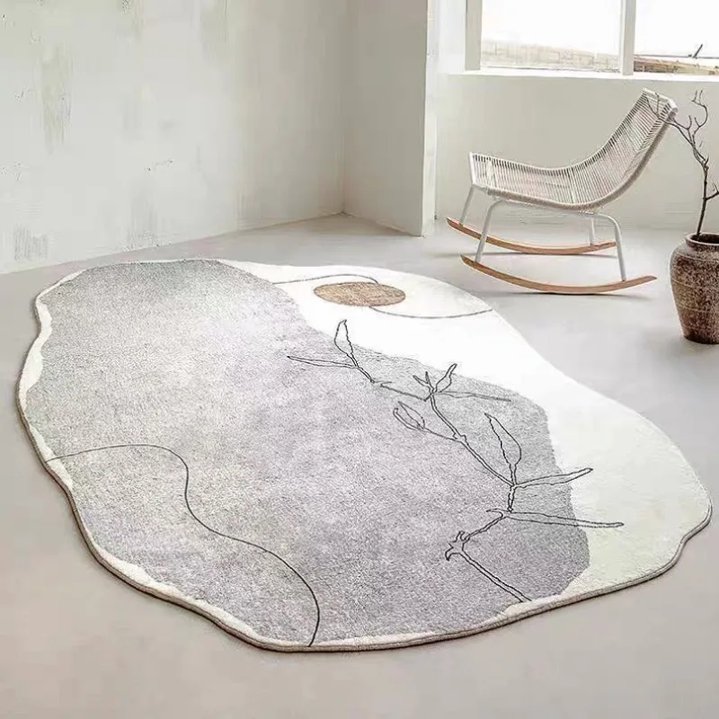 New Modern Nordic Minimalist Japanese Wabi-sabi Living Room Rug Fluffy Soft Thickened Large Area Bedroom Decorative Girly Carpet