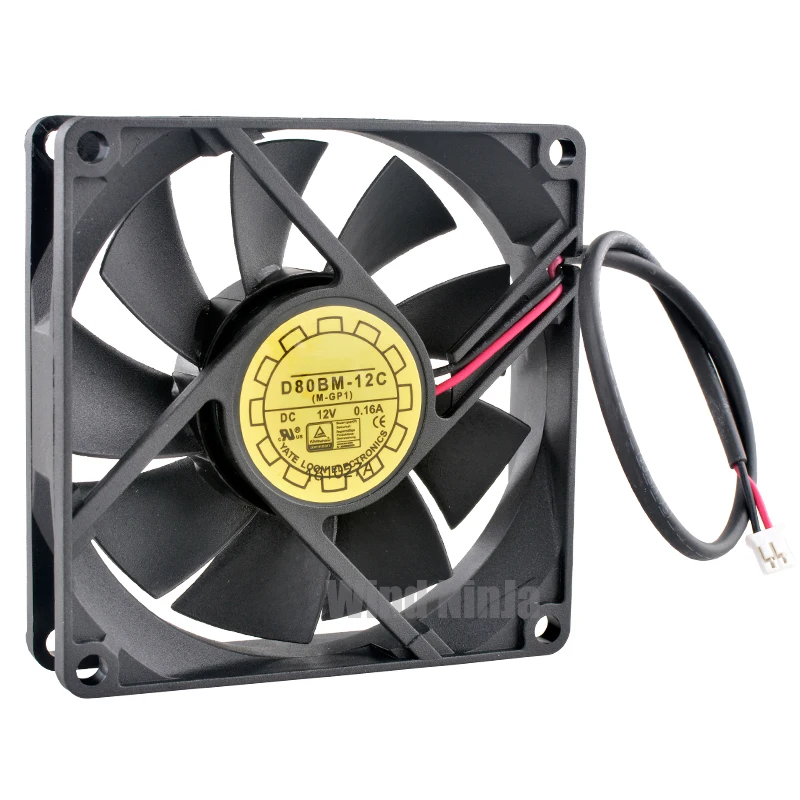 D80BM-12C 8cm 80mm fan 80x80x20mm DC12V 0.16A 2pin 2650rpm Dual ball bearing cooling fan for chassis power supply