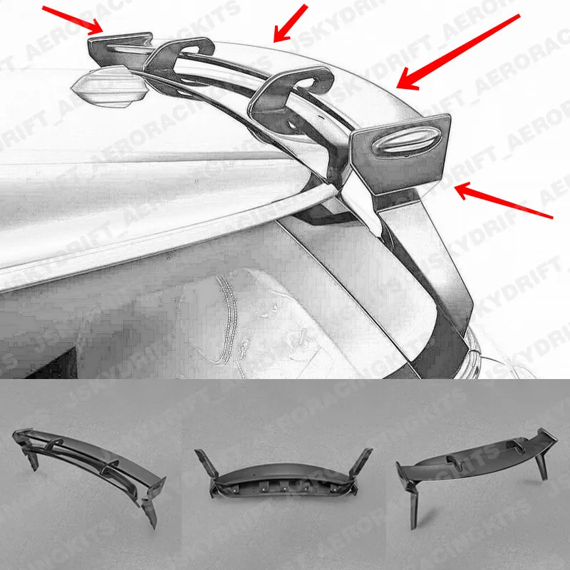 

For Mini Cooper F56 Carbon Fiber Rear Trunk Roof Spoiler Wing Lip Trim Bodykits