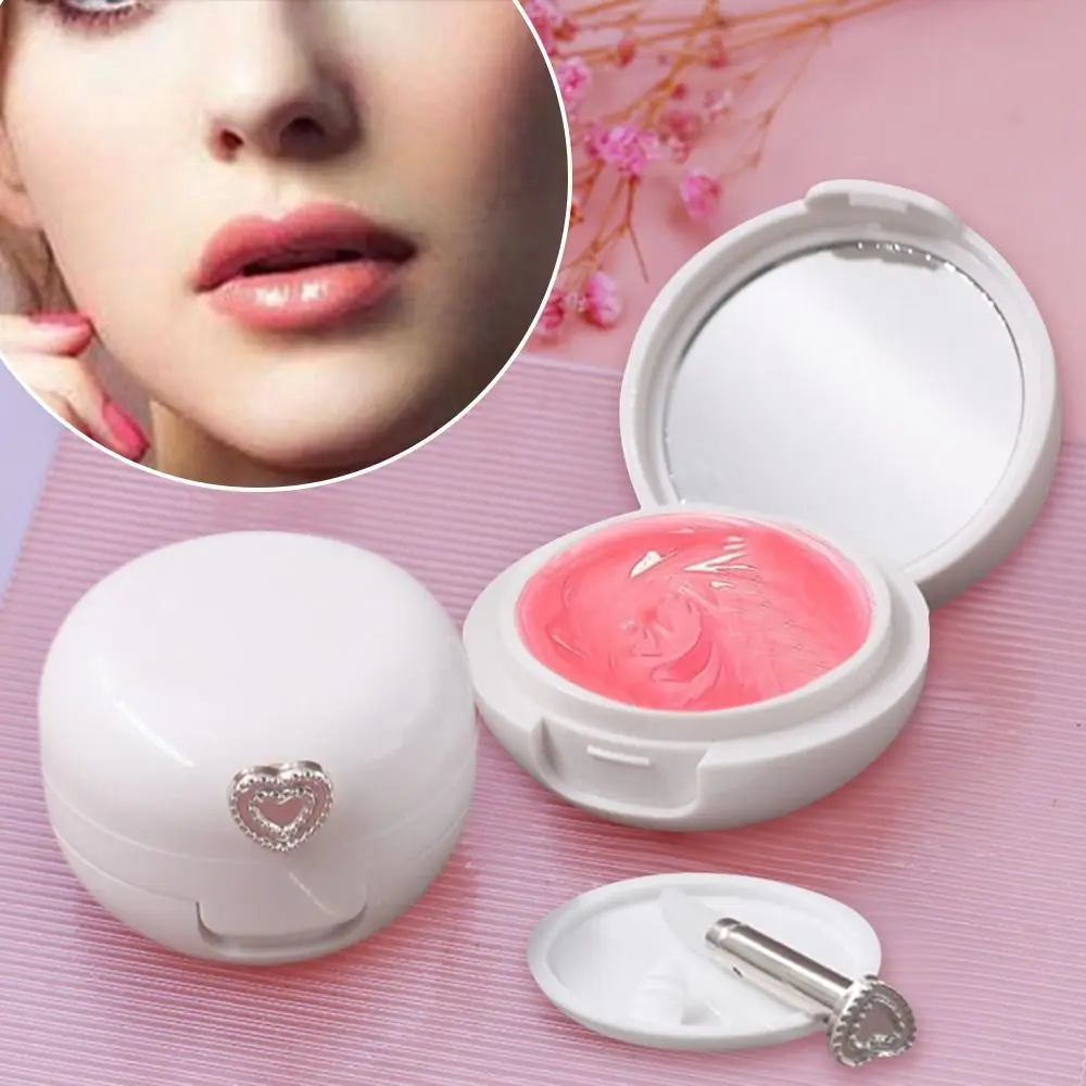 Acessórios de viagem 20g garrafa de filme labial com escova portátil caixa de filme labial branco com espelho máscara recipiente de embalagem