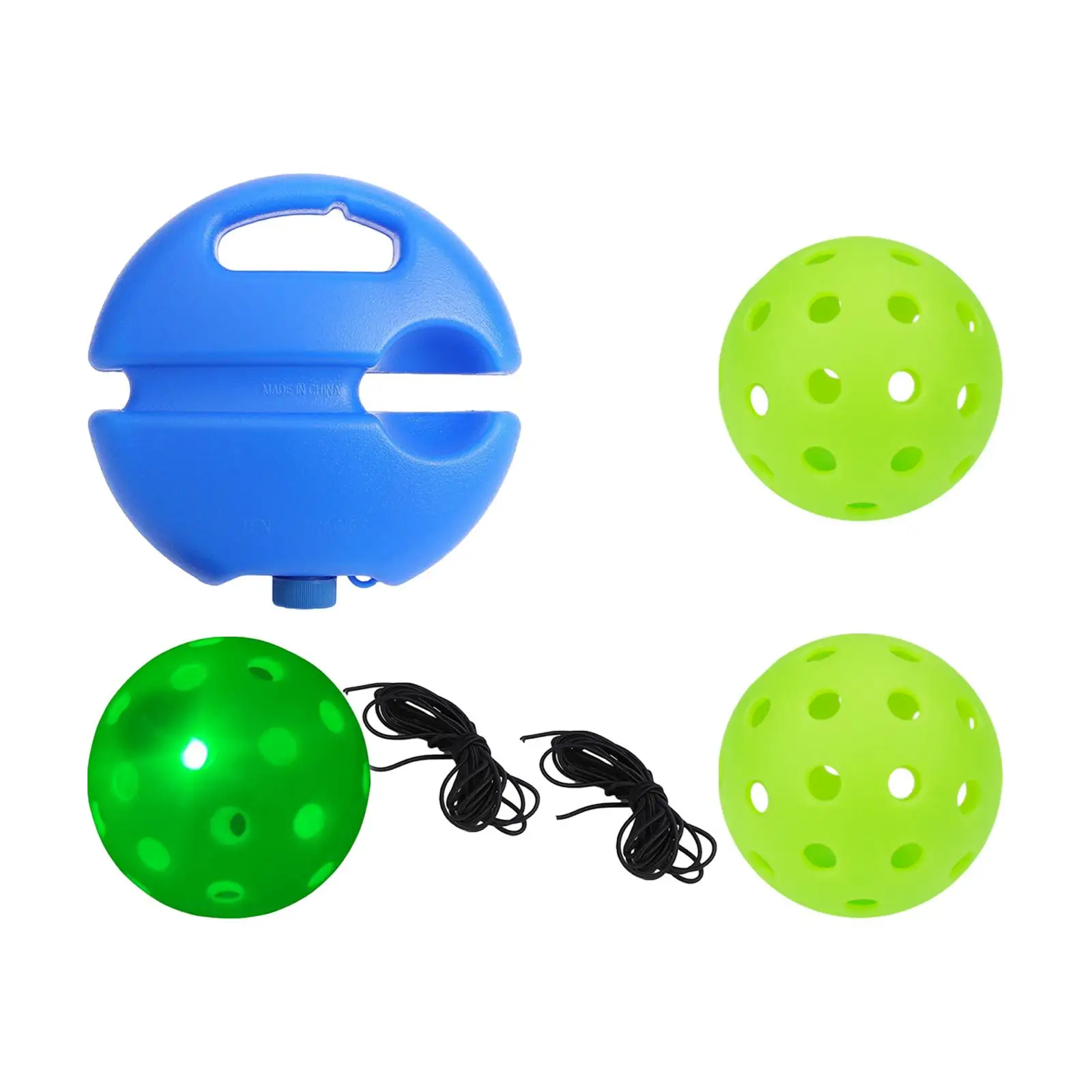 Pickleball Trainer Exercise Professional Beginner Adult Kids LED Pickleball Ball with Rope Portable Enhances Skills Self Study