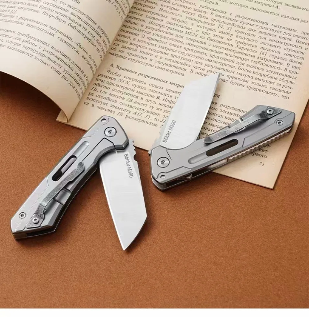 Hot selling outdoor self-defense folding bearing knife camping survival portable household fruit sharp fishing knife