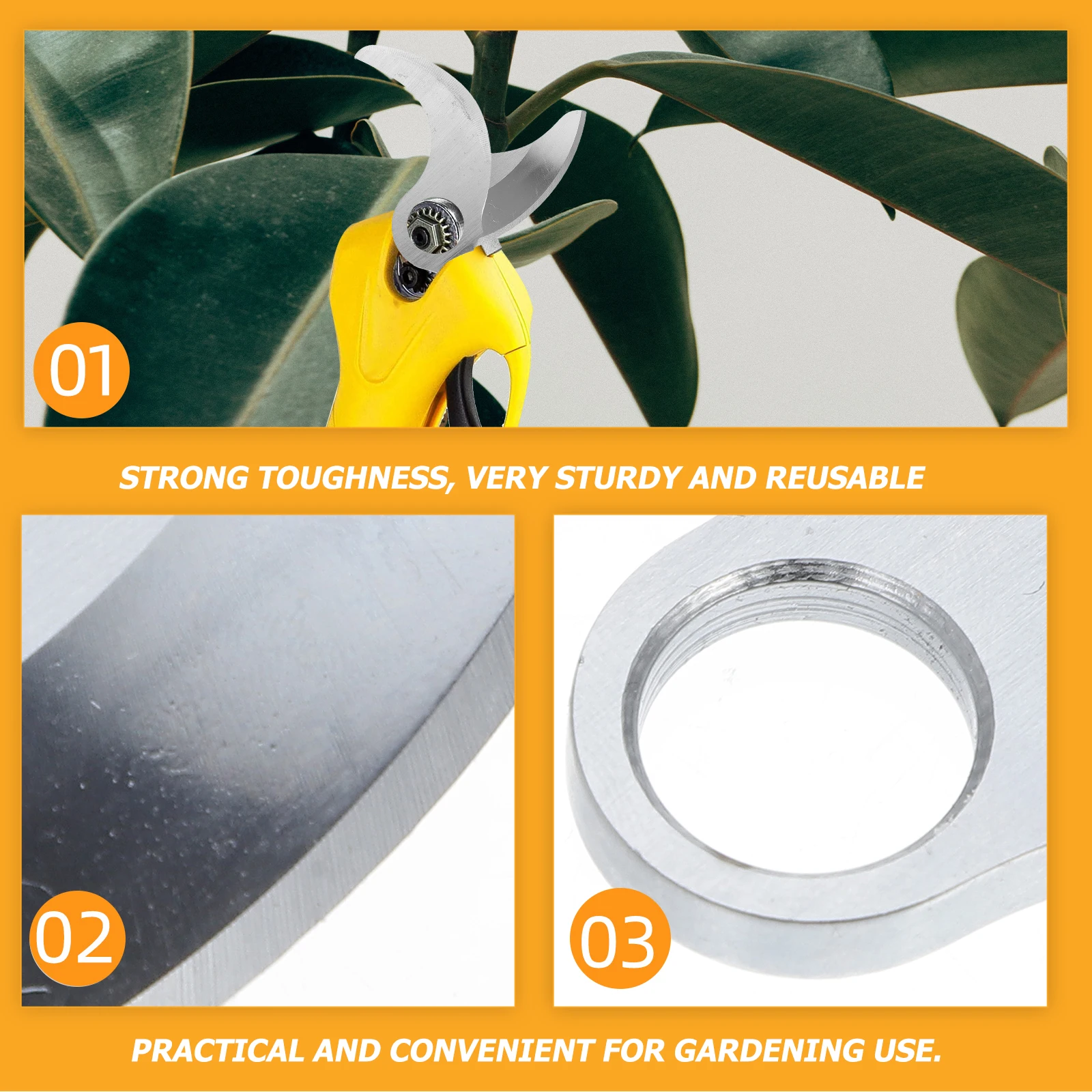 

2Pcs Electric Pruning Shear Blades for Garden Scissors Cutter High Carbon Steel Durable Gardening Tool Trimmer