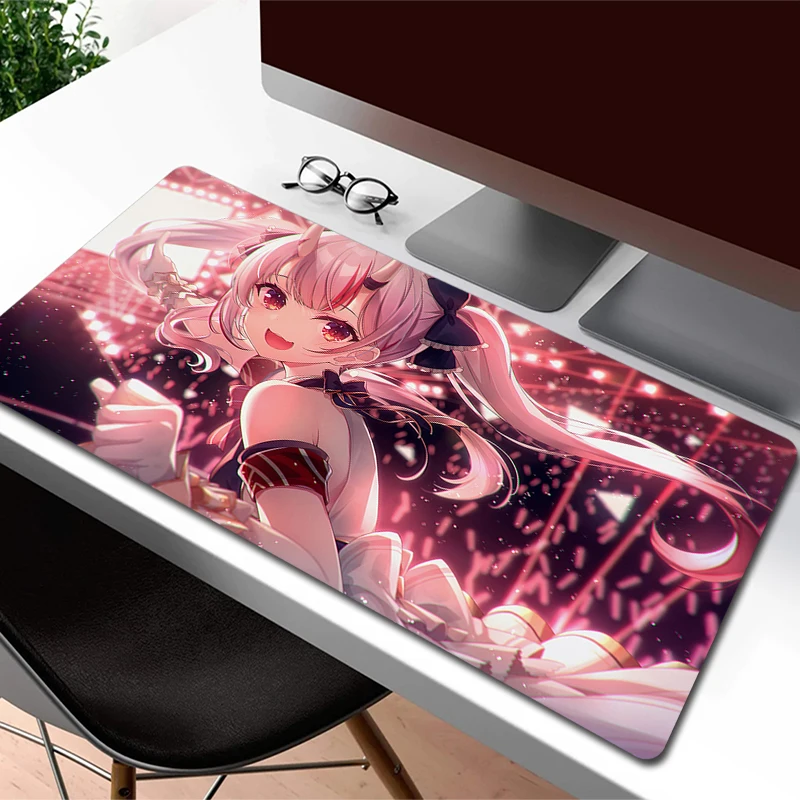 

Hololive Computer Mouse Mat Nakiri Ayame Anime Non-Slip Mousepad Large Gaming Mouse Pad Gamer Locking Edge Keyboard Accessories