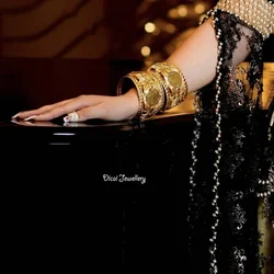 Algerian Bridal Hand Bangles Napoleon Figure Cuff Bracelets European Trendy Jewelry for Women Ethnic Royal Coin Bangles Bijoux