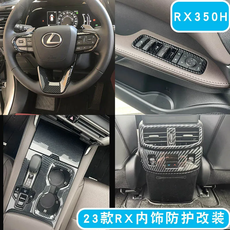 

For Lexus RX350H 500H 2023 ABS Central Control Gear Shift Panel, Steering Wheel Decorative Frame,interior Accessories