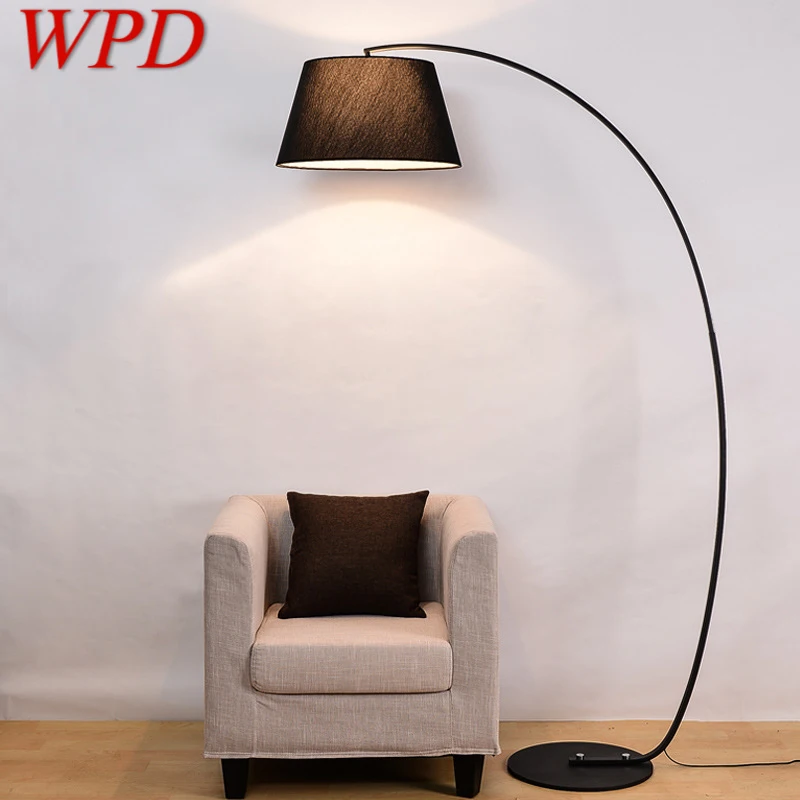 

WPD Nordic Fishing Floor Lamp Modern Family Living Room Beside The Sofa Creative LED Decorative Standing Light