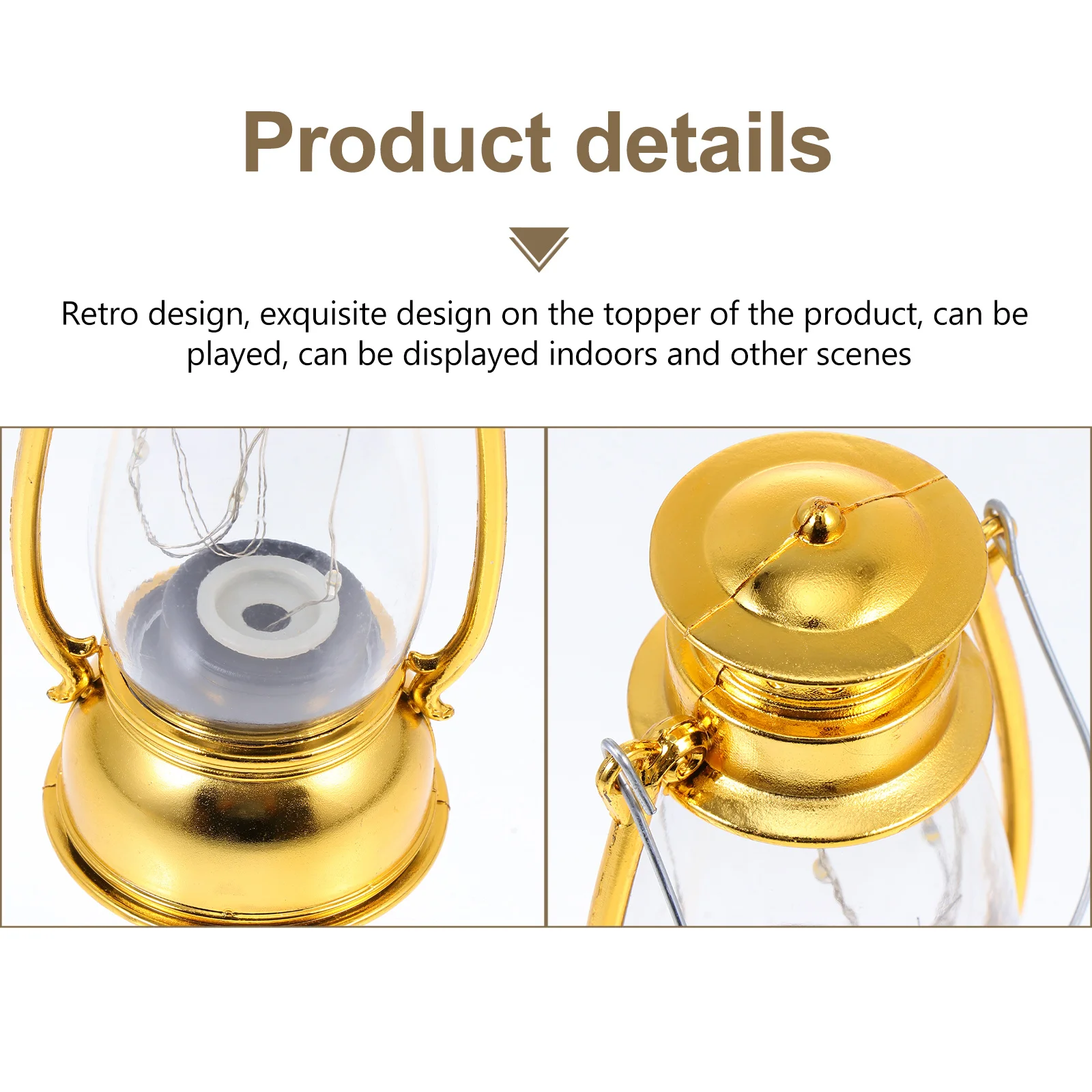 

1pc Vintage Led Handheld Portable Retro Wind Light Decorative Oil Lamp Compact Hanging Light Creative Flameless Pendant