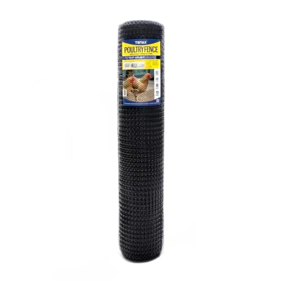

Garden deer netting heavy duty 7 ft x 100 ft black polypropylene for outdoor plant protection